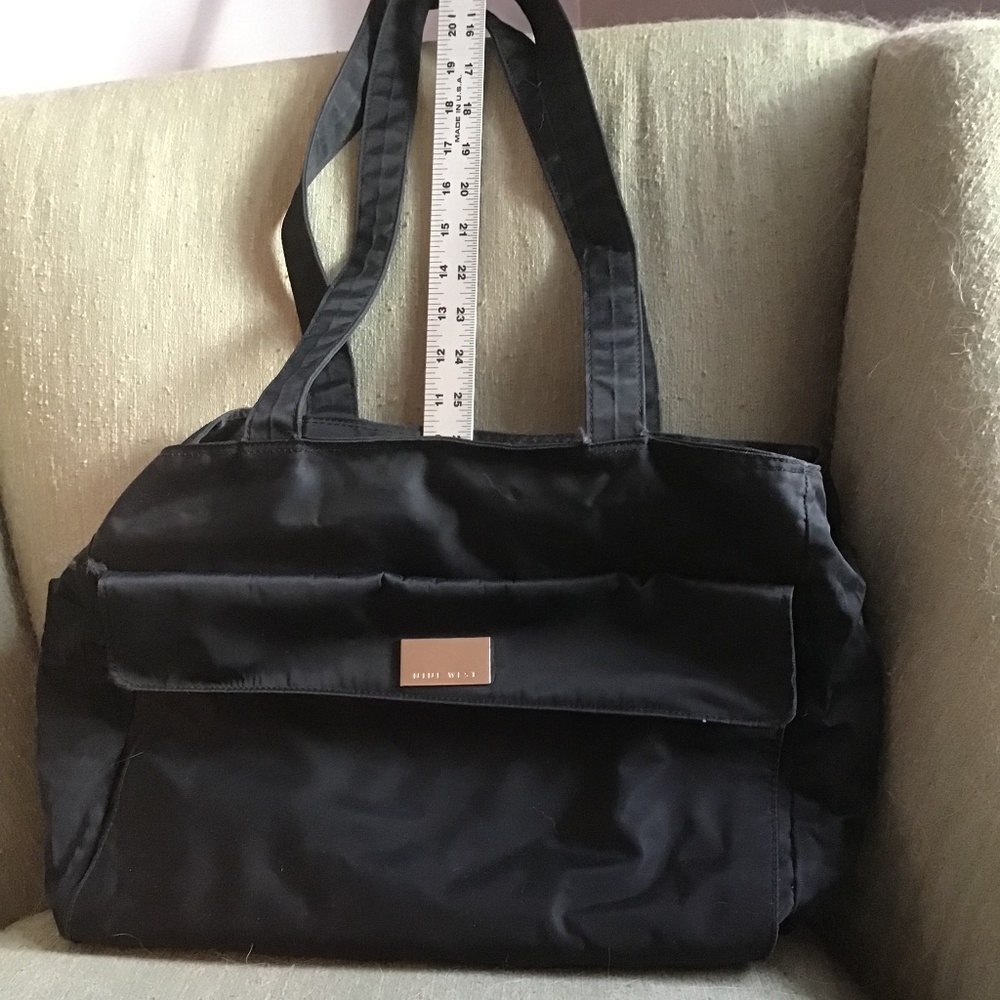 Nine West | Black Nylon Classic Chic Large Shoulder Business Bag Purse Computer